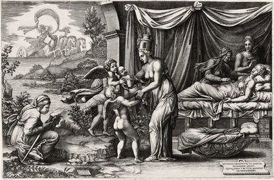 Allegorie der Geburt 1560, 1500 (1558) von Giorgio Ghisi